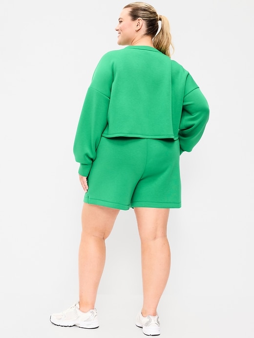 Image number 6 showing, High-Waisted Bounce Fleece Shorts -- 5-inch inseam