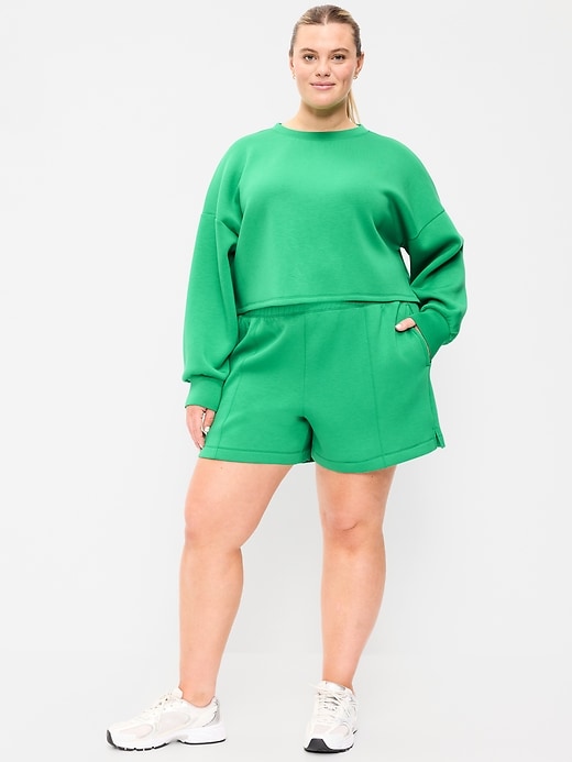 Image number 5 showing, High-Waisted Bounce Fleece Shorts -- 5-inch inseam