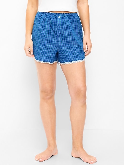 Image number 6 showing, Classic Poplin Boxer Pajama Shorts