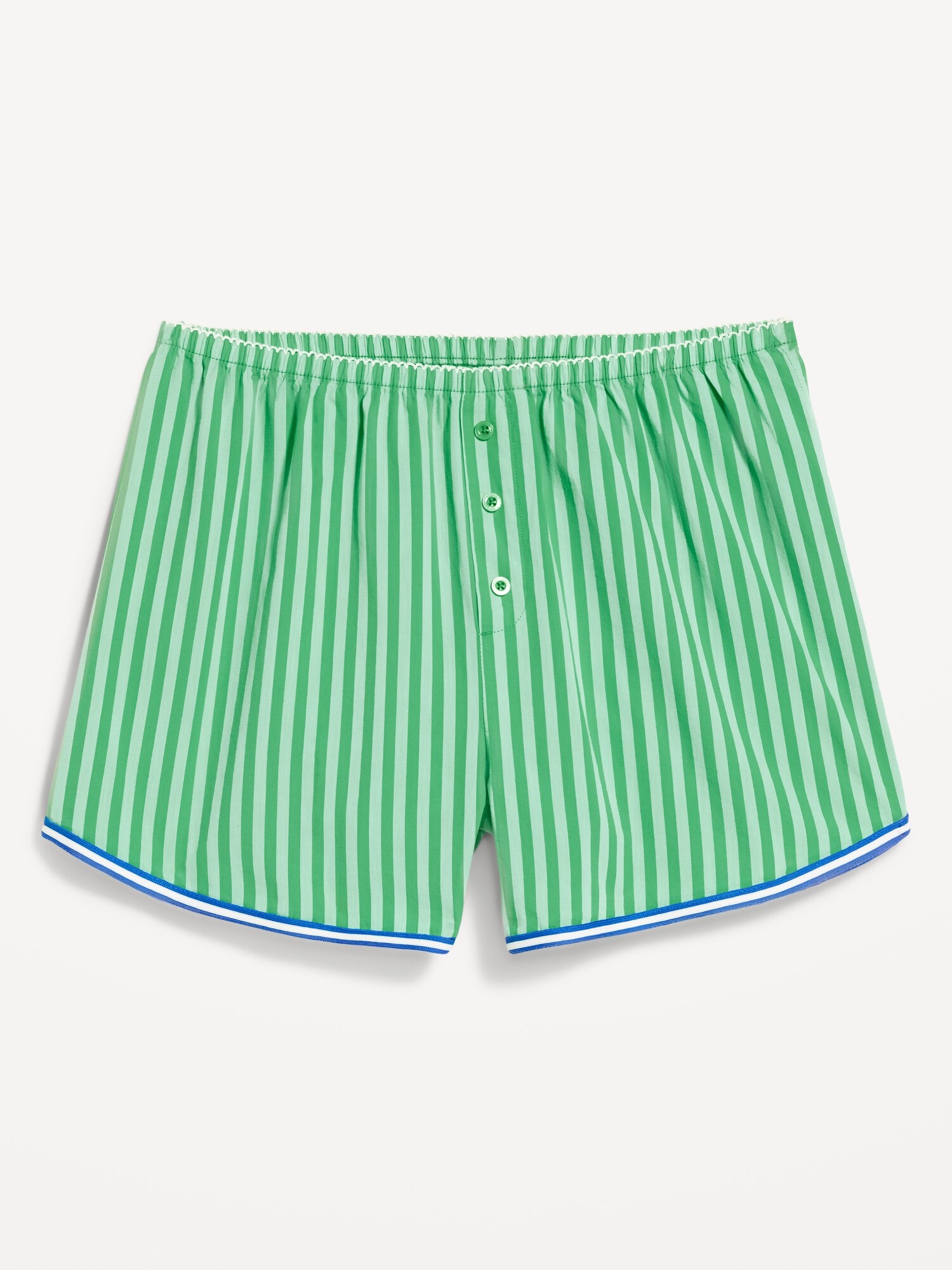 Пижамные шорты Classic Poplin, боксеры — Old Navy, цвет: Синий / Зелёный полосатый — фото 4