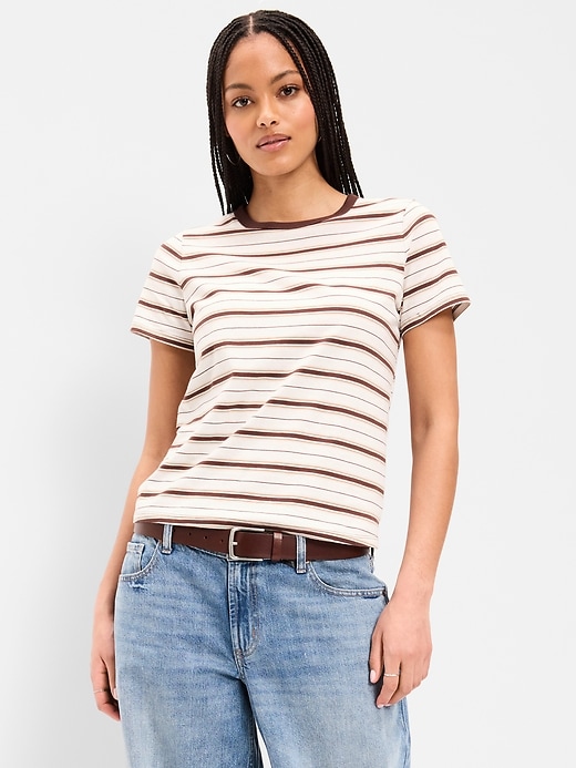 Image number 1 showing, EveryWear Crew-Neck Striped T-Shirt