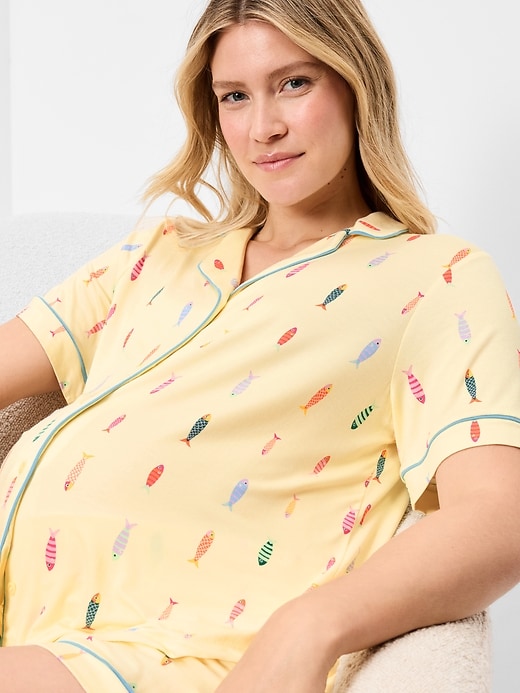 Image number 3 showing, Maternity Classic Pajama Short Set