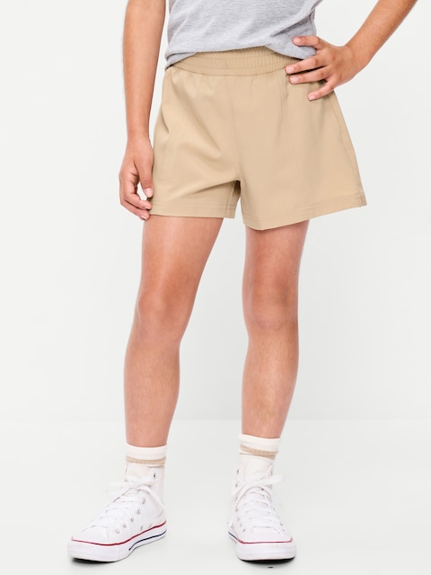 High-Waisted StretchTech Performance Shorts for Girls