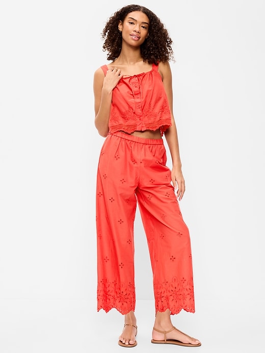 Image number 5 showing, High-Waisted Cut Out Wide-Leg Pant