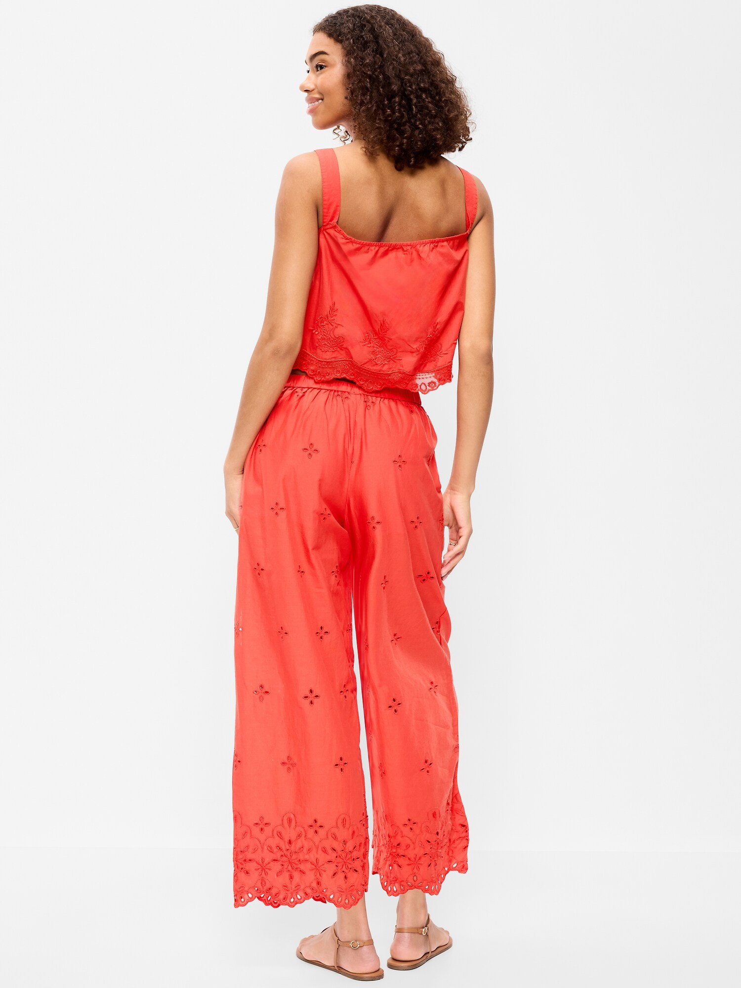 Женские брюки Old Navy High-Waisted Cut Out Wide-Leg Pant, цвет: Оранжевый — фото 3
