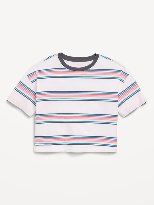Image number 2 showing, Oversized Short-Sleeve Cropped T-Shirt for Girls