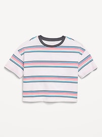 Image number 2 showing, Oversized Short-Sleeve Cropped T-Shirt for Girls