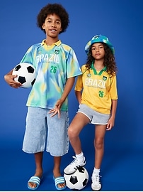 Image number 3 showing, FIFA World Cup 26™ Brazil Lifestyle Collared Jersey T-Shirt for Kids