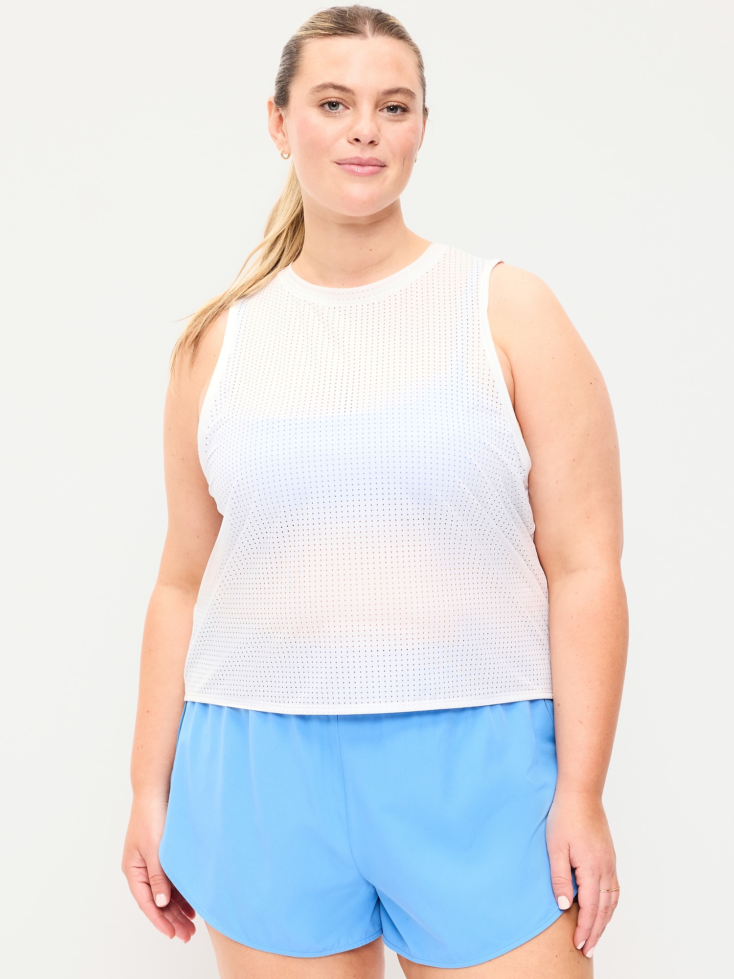 Mesh Muscle Tank Top
