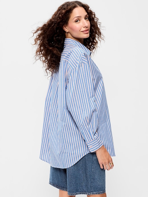 Image number 2 showing, Oversized Button-Down Boyfriend Shirt