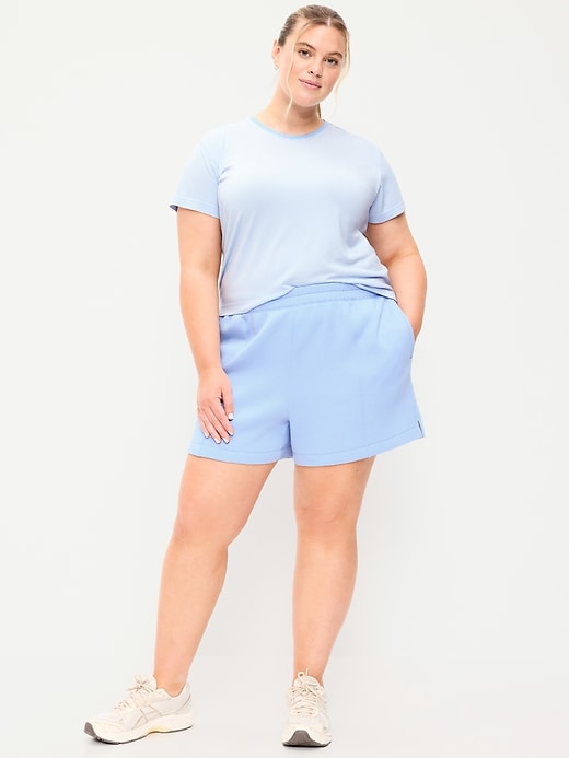 Image number 5 showing, High-Waisted Bounce Fleece Shorts -- 5-inch inseam