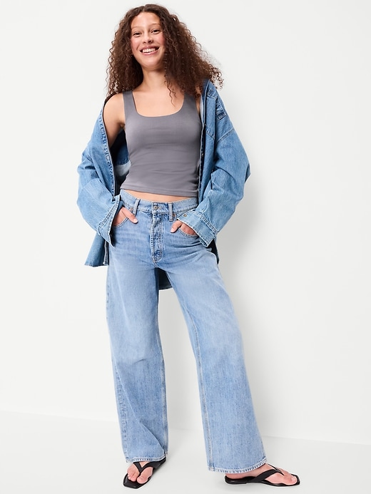 Image number 3 showing, Hug Double-Layer Scoop-Neck Tank Top
