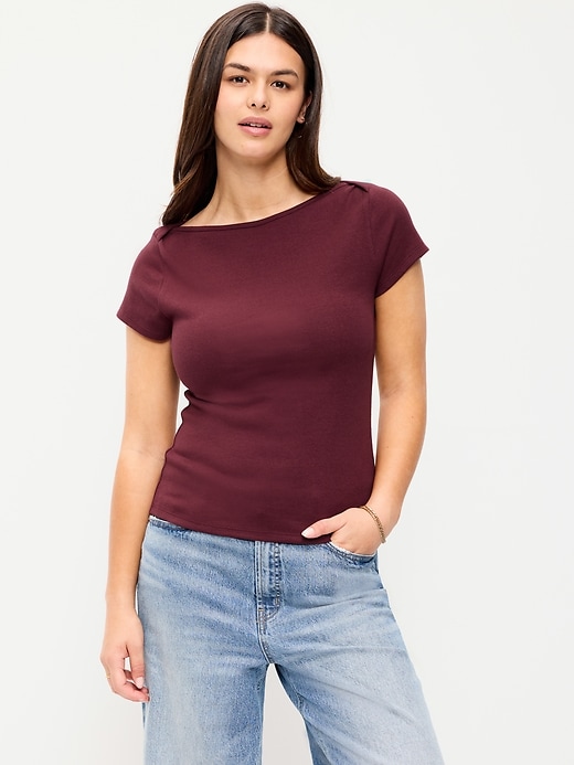 Image number 5 showing, Snug Boatneck T-Shirt