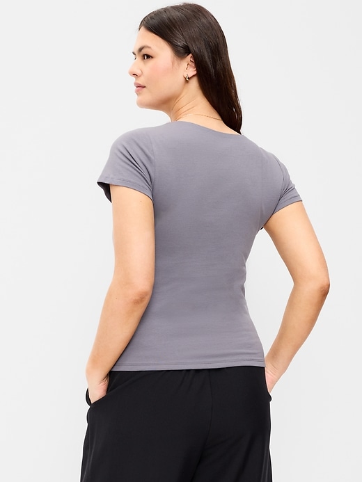 Image number 6 showing, Hug Double-Layer Scoop-Neck Top