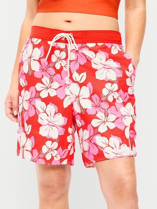 Image number 5 showing, Mid-Rise Loose Swim Board Shorts