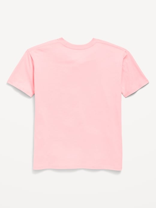Image number 2 showing, Oversized Short-Sleeve Graphic Tunic T-Shirt for Girls