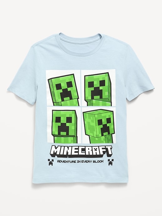 Image number 1 showing, Minecraft™ Gender-Neutral Graphic T-Shirt for Kids