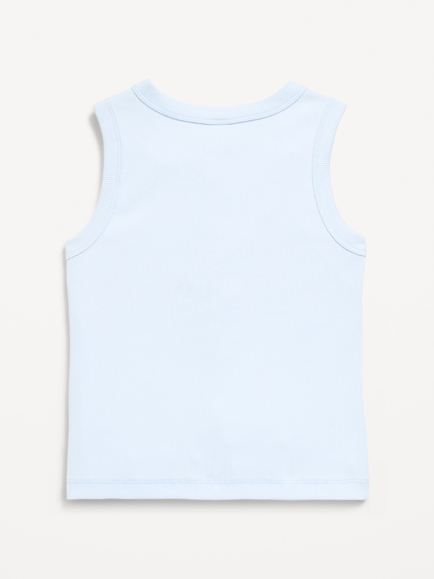 Топ Old Navy Fitted Sleeveless Ribbed Button-Front Top для девочек, цвет: Contrail — фото 3