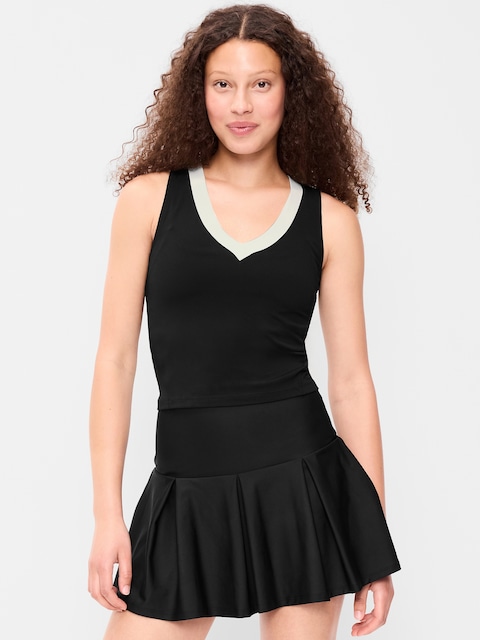 StudioSmooth Cropped Tennis Tank Top