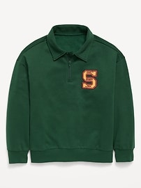 Image number 1 showing, Oversized Collared Fleece Quarter-Zip for Boys