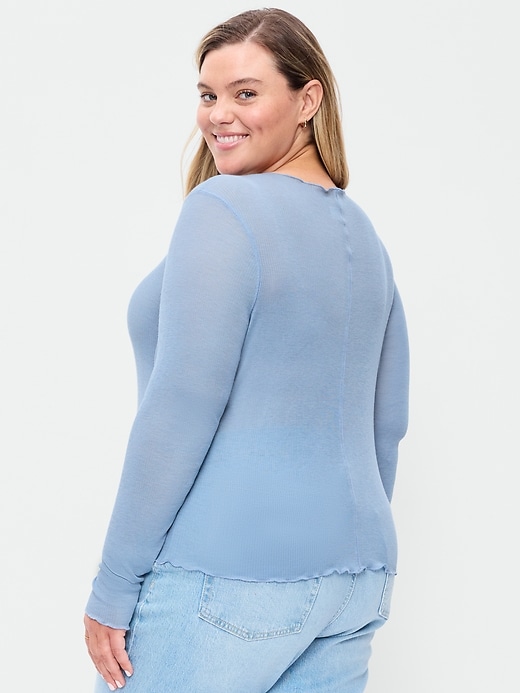 Image number 9 showing, Lettuce-Edge Tissue T-Shirt