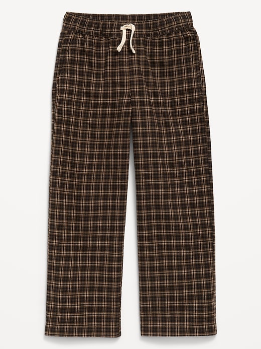 Image number 4 showing, Pull-On Baggy Plaid Flannel Pants for Boys