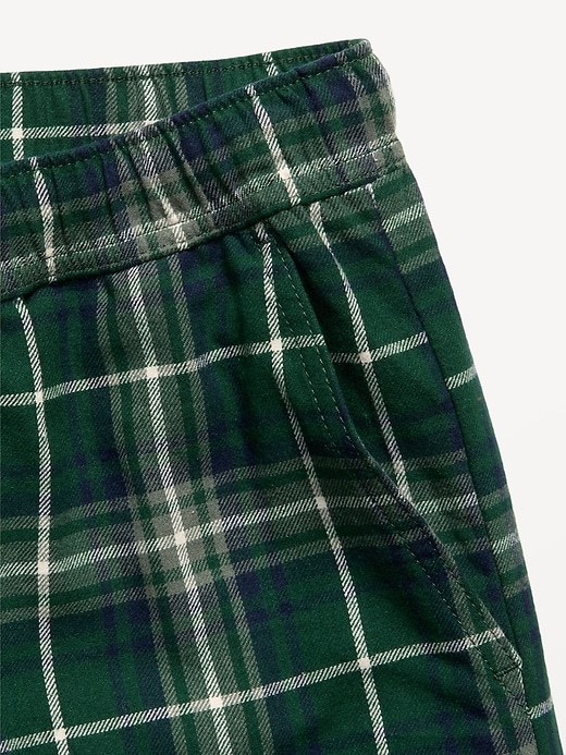 Image number 5 showing, Pull-On Baggy Plaid Flannel Pants for Boys