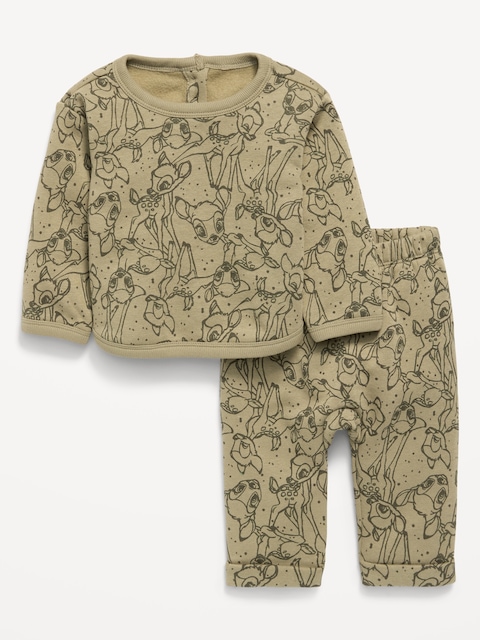Disney© Bambi Crew-Neck Sweatshirt and Sweatpants Set for Baby