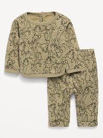 Image number 1 showing, Disney© Bambi Crew-Neck Sweatshirt and Sweatpants Set for Baby