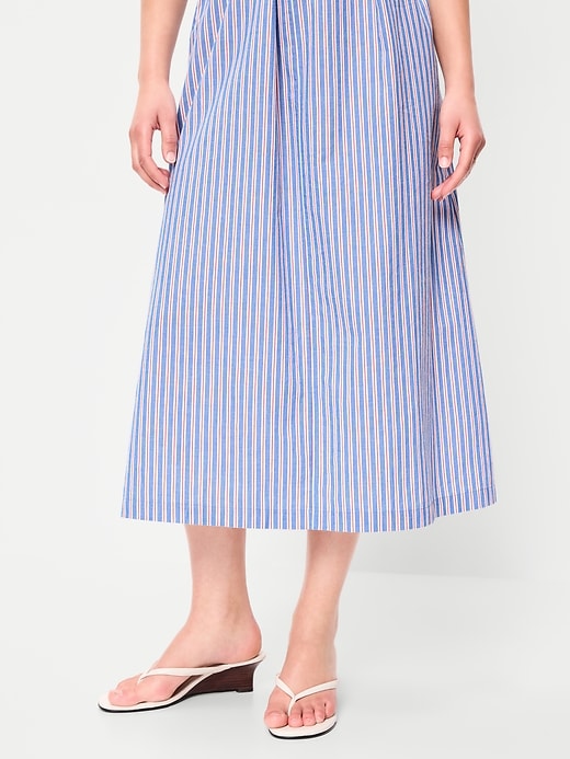 Image number 5 showing, Sleeveless Wrap-Waist Midi Shirt Dress