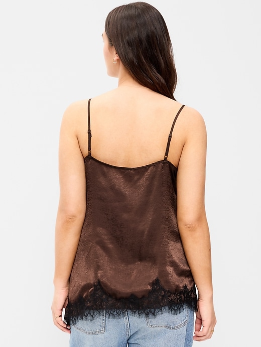 Image number 6 showing, Asymmetrical Lace-Trim Cami Top