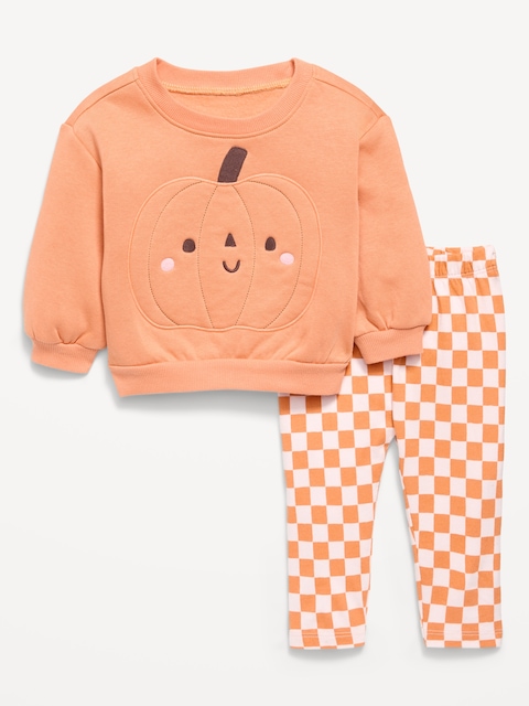 Graphic Sweatshirt and Leggings Set for Baby