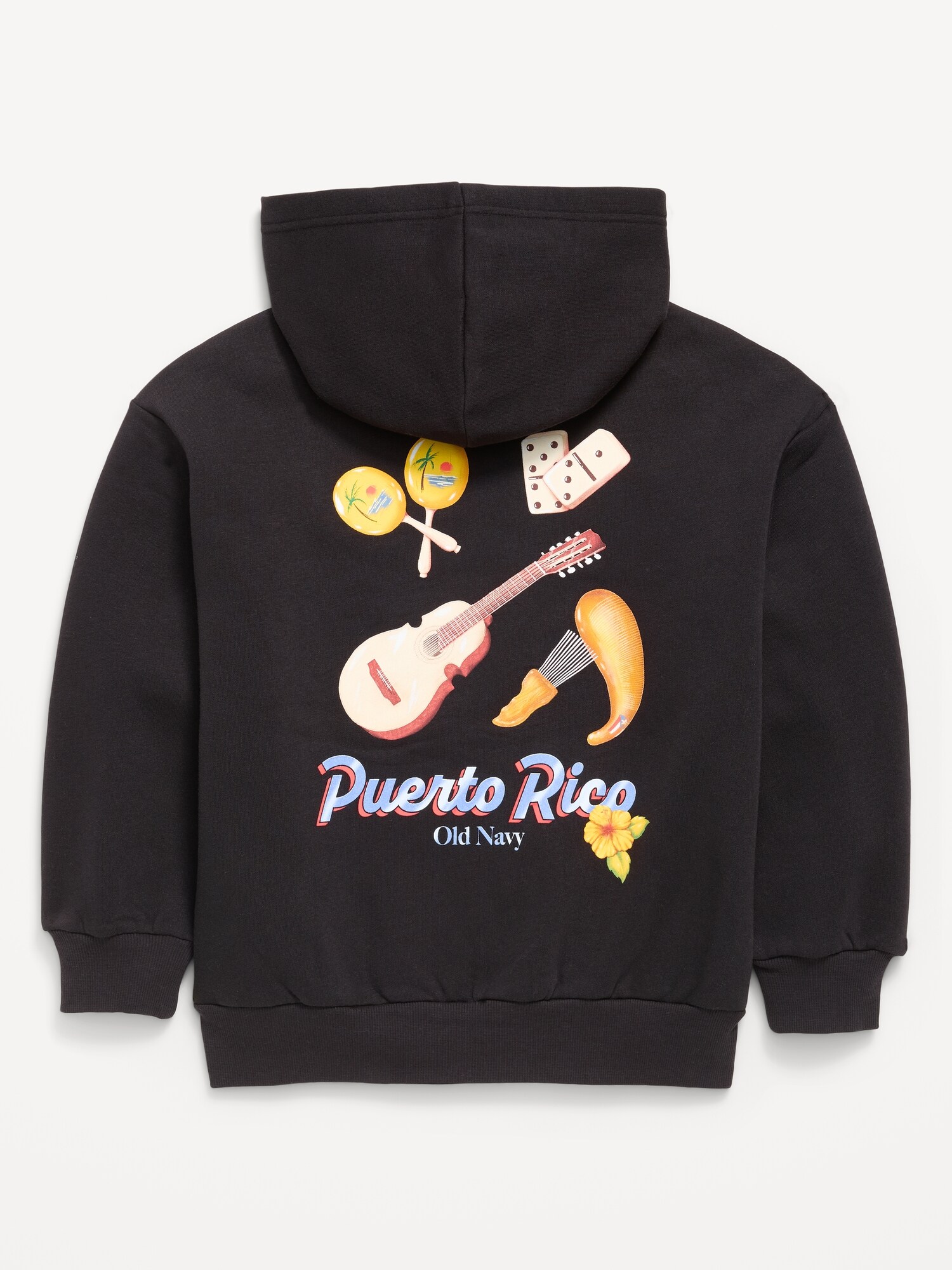 Худи Old Navy Favorite Fleece Oversized Logo Graphic Pullover для мальчиков, цвет: Чёрный — фото 2