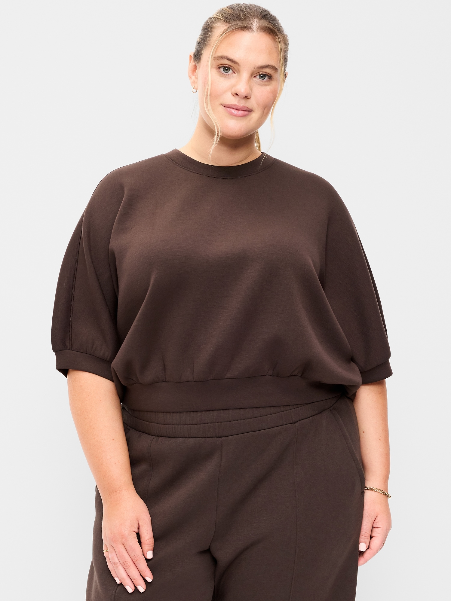 Bounce Fleece Dolman-Sleeve Top