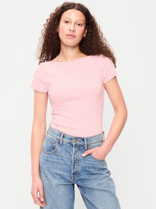 Image number 1 showing, Snug Boatneck T-Shirt