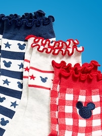 Image number 2 showing, Old Navy x Disney Mickey Mouse Quarter-Crew Socks 3-Pack for Women