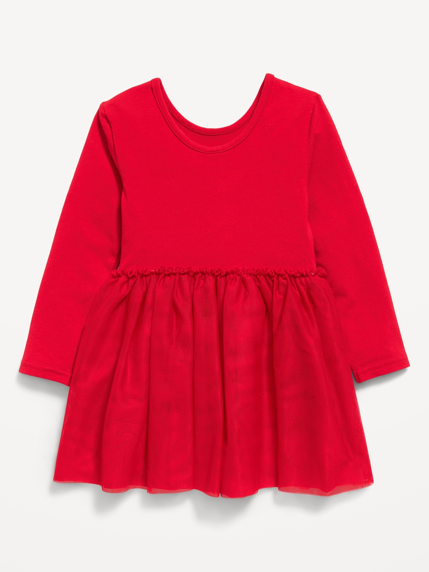 Long-Sleeve Holiday Tutu Dress for Toddler Girls
