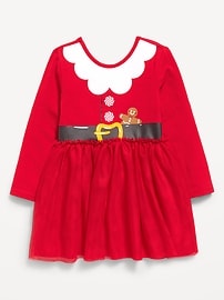 Image number 2 showing, Long-Sleeve Holiday Tutu Dress for Toddler Girls