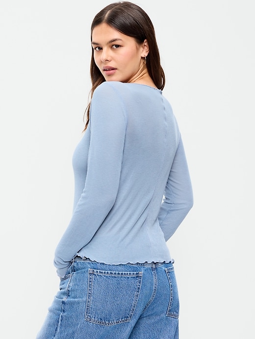 Image number 7 showing, Lettuce-Edge Tissue T-Shirt