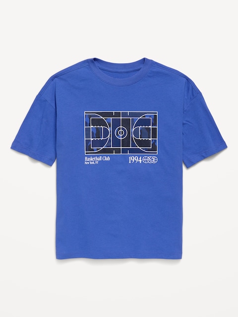 Oversized Short-Sleeve Graphic T-Shirt for Boys