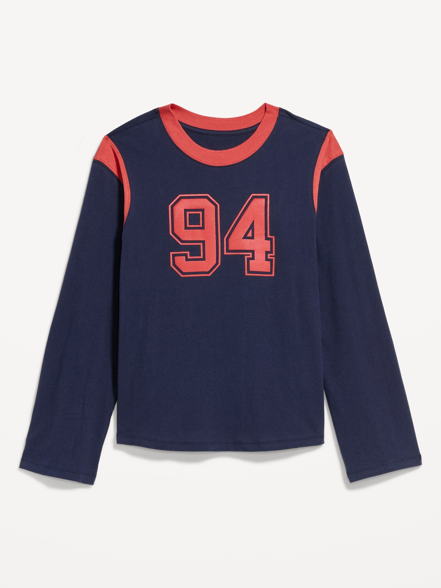 Женская футболка Old Navy EveryWear Long-Sleeve Graphic, цвет: Тёмно-синий — фото 5