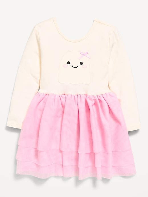 Image number 1 showing, Long-Sleeve Graphic Tutu Dress for Toddler Girls