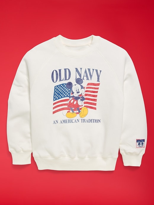 Image number 2 showing, Old Navy x Disney Mickey Mouse Oversized Gender-Neutral Crew-Neck Sweatshirt for Kids
