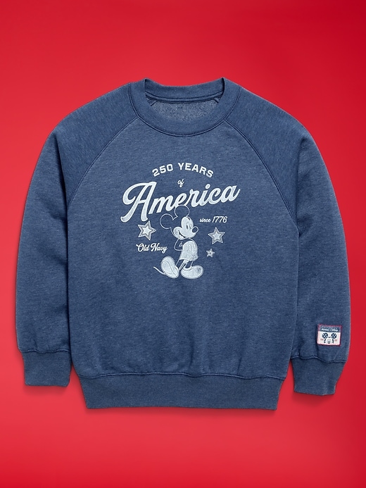 Image number 2 showing, Old Navy x Disney Mickey Mouse Oversized Gender-Neutral Crew-Neck Sweatshirt for Kids