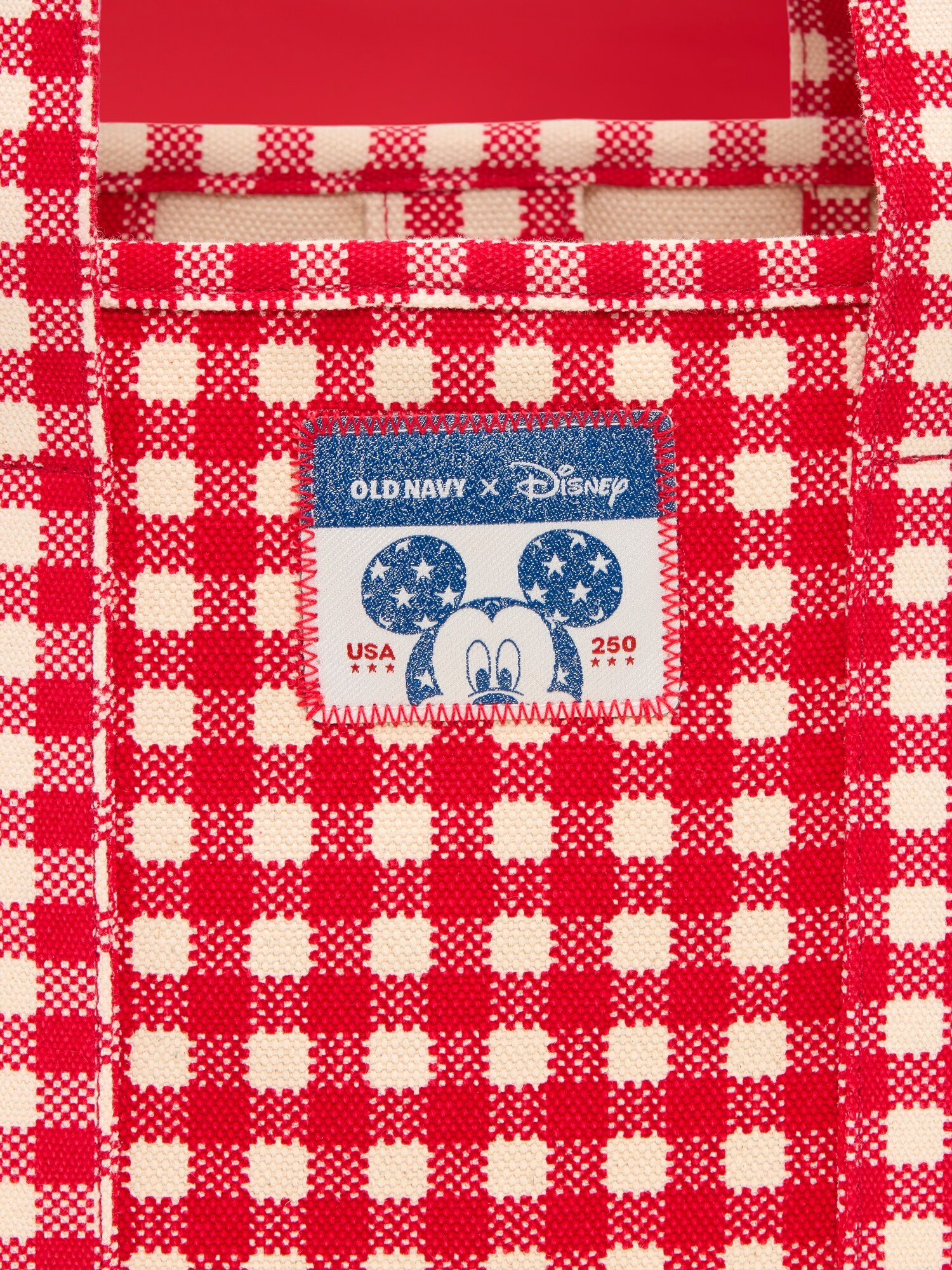 Old Navy x Disney Small Plaid Tote Bag