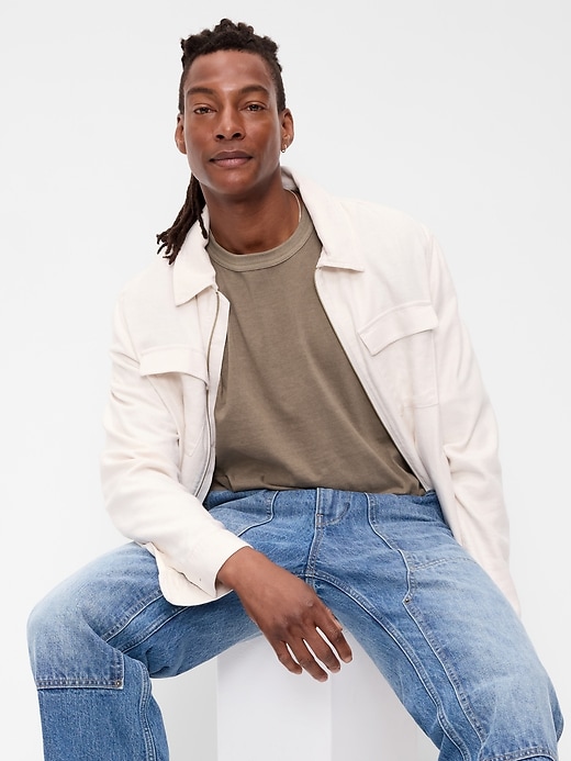 Image number 3 showing, Garment-Dyed Heavyweight Cropped T-Shirt