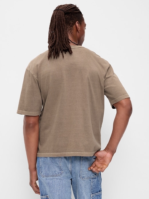 Image number 2 showing, Garment-Dyed Heavyweight Cropped T-Shirt