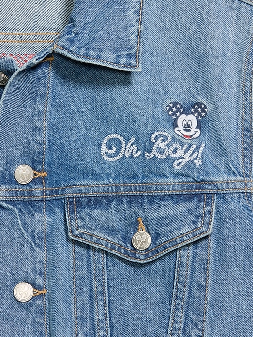 Image number 5 showing, Old Navy x Disney Mickey Mouse Denim Trucker Jacket for Adults