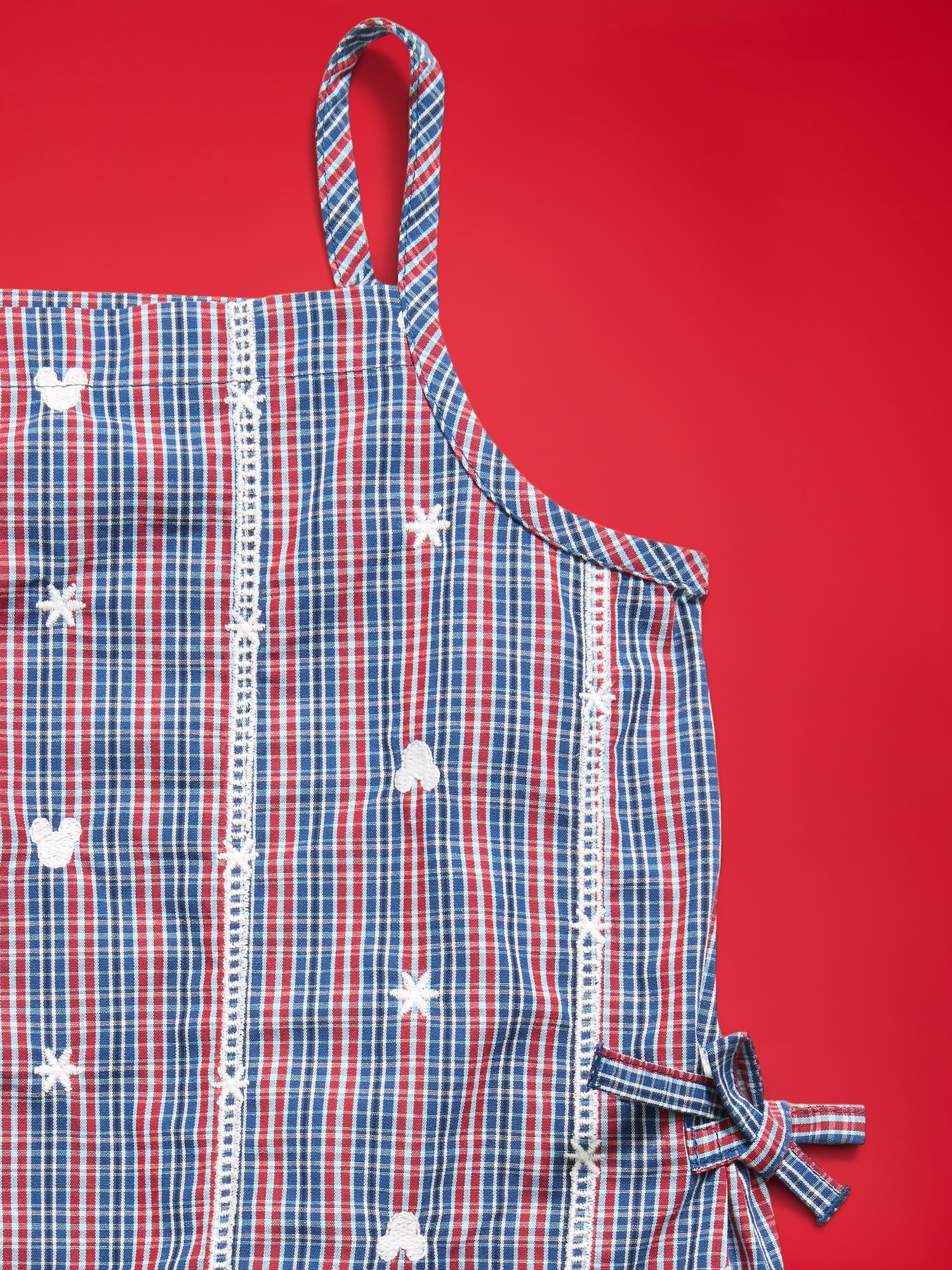 Топ Old Navy x Disney Mickey Mouse Sleeveless Side-Tie Top для девочек-малышей, цвет: Белый / Синий — фото 2