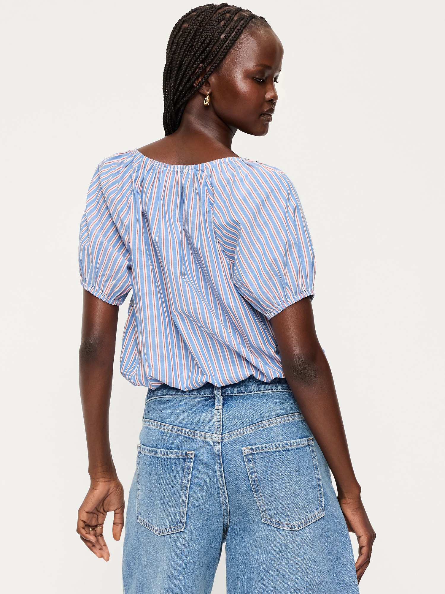 Short-Sleeve Bubble Top